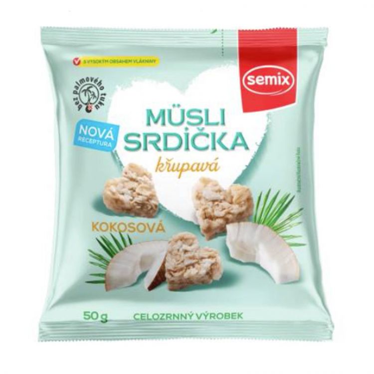 Semix Musli srdiečka chrumkaavé s kokosom 50g