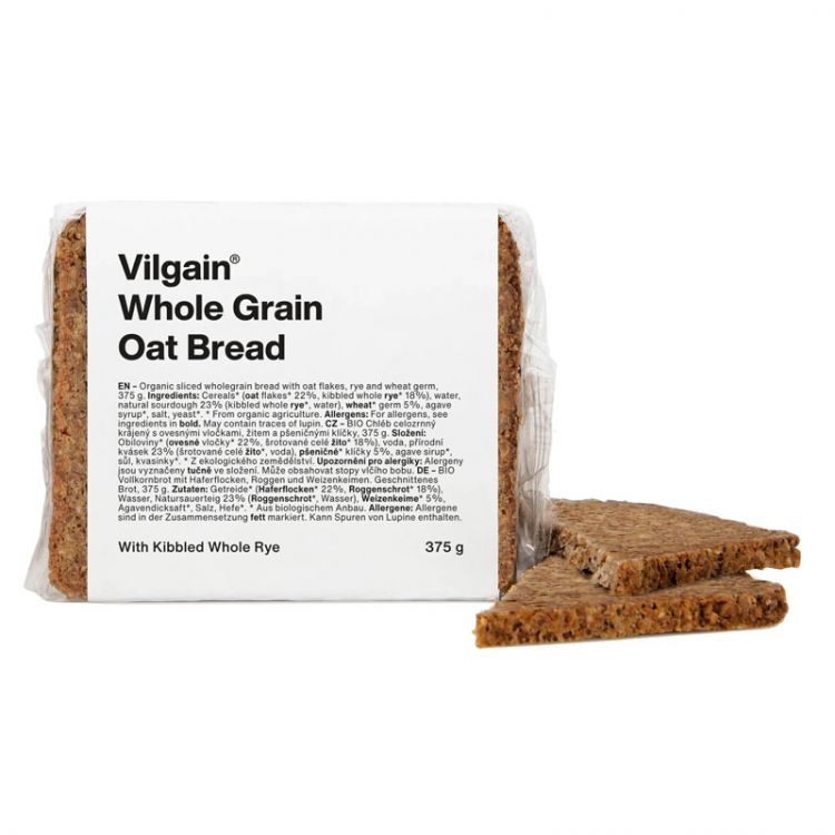 Vilgain Celozrnný ovsený chlieb BIO s žitom a pšeničnými klíčkami 375 g