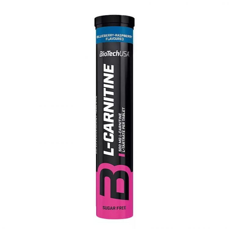 Biotech USA šumivé tablety L-Carnitine 500mg (20 tbl) malina-čučoriedka