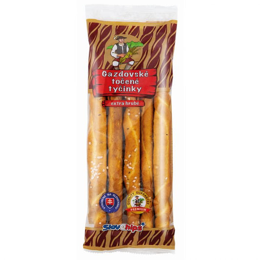 Gazdovské hrubé točené tyčinky sypané soľou 100 g
